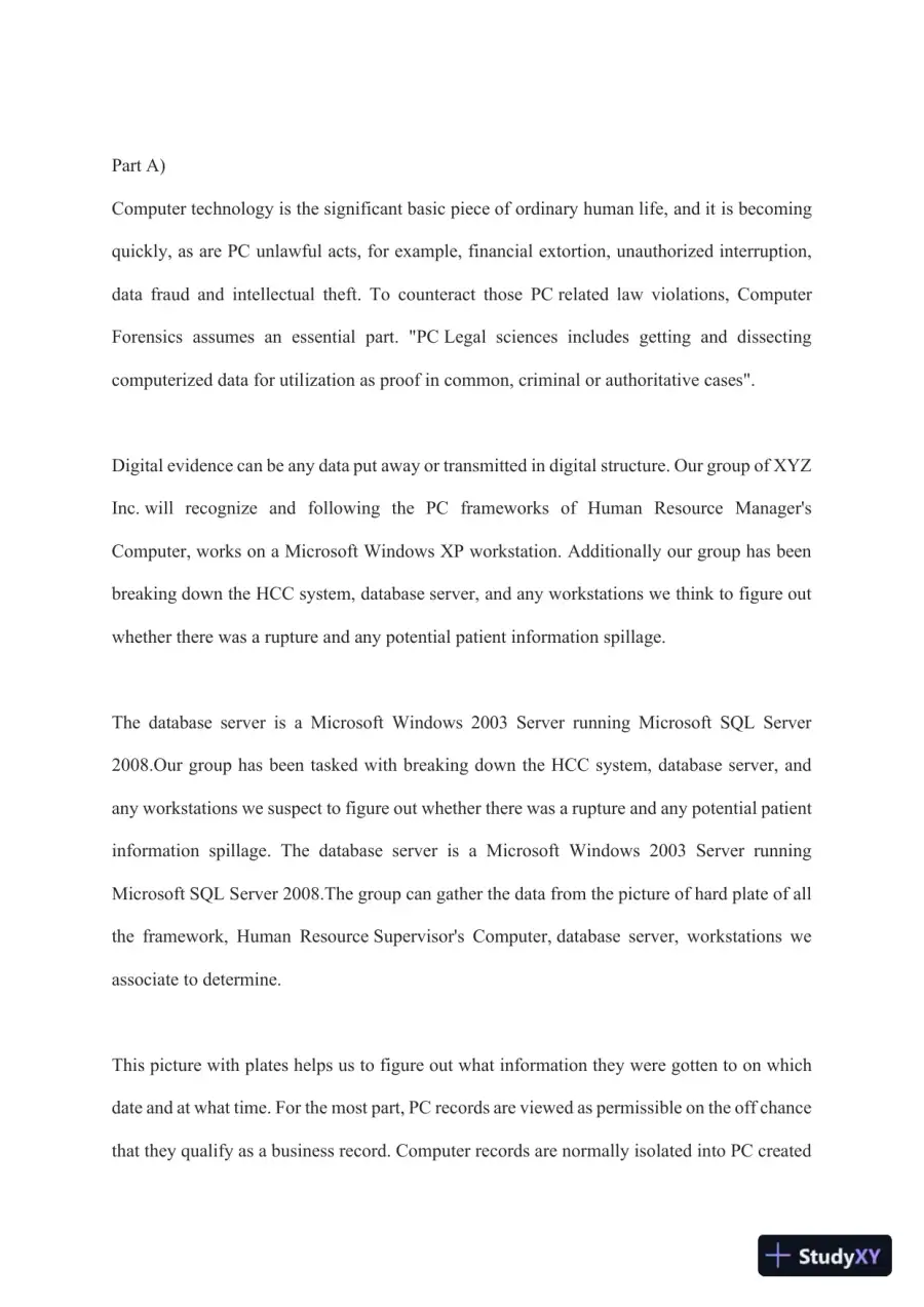 Digital Forensics Investigation: Analyzing Data Breach and Evidence Acquisition in a Microsoft Windows Environment, page 4