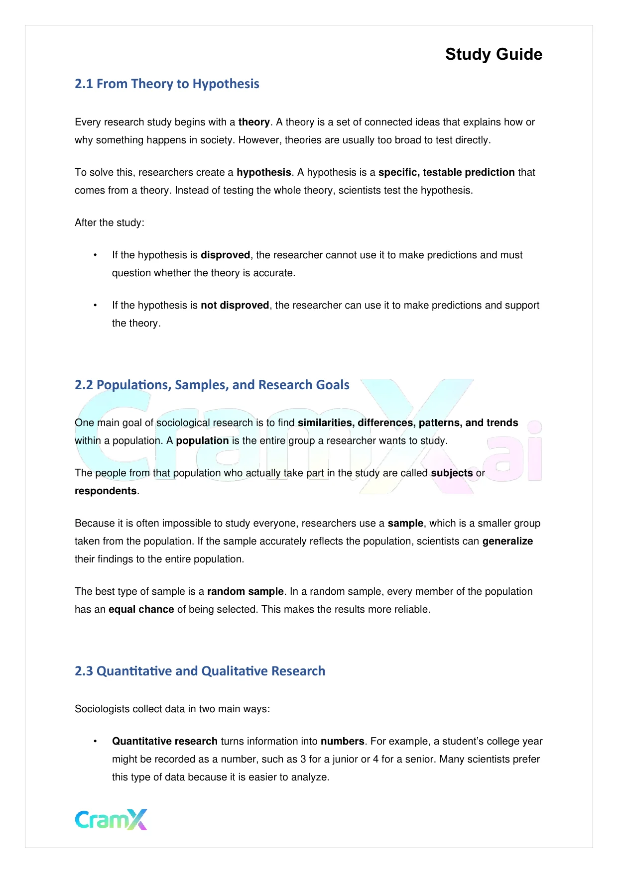 Sociology - Sociological Research Methods - Page 3 preview image