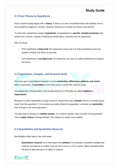 Sociology - Sociological Research Methods - Page 3 preview image