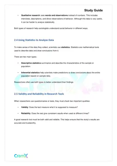 Sociology - Sociological Research Methods - Page 4 preview image