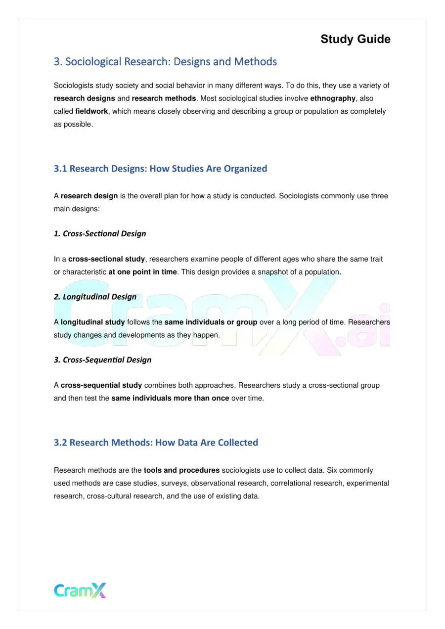 Sociology - Sociological Research Methods, page 5
