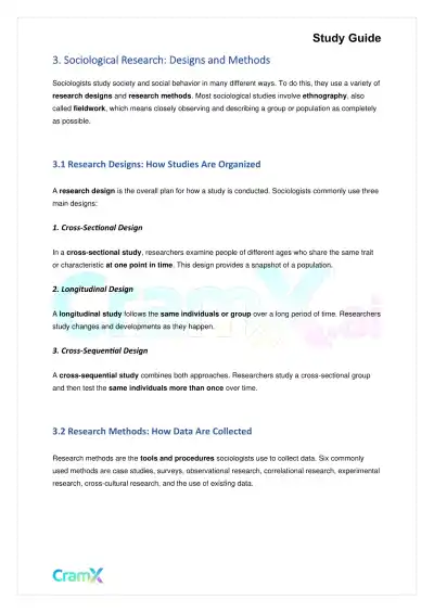 Sociology - Sociological Research Methods - Page 5 preview image