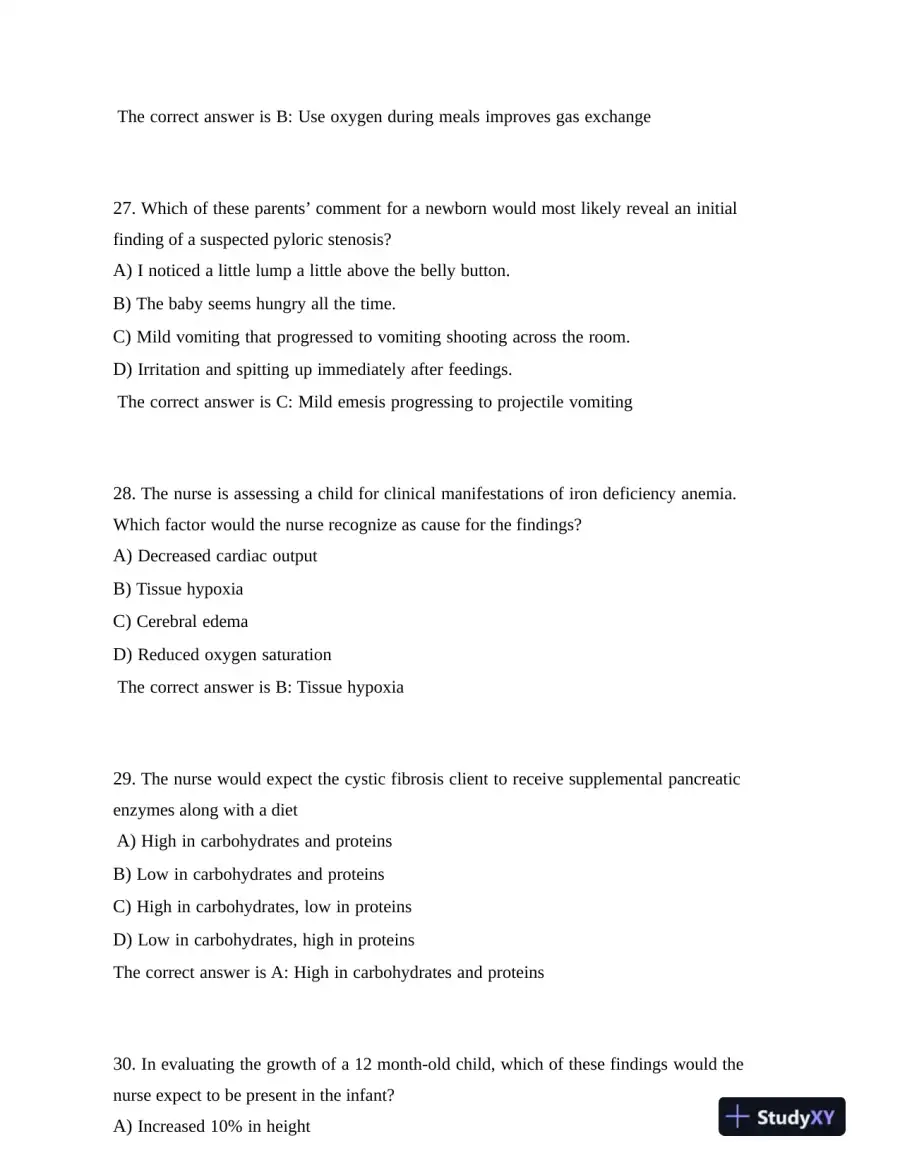 HESI Health Assessment Exit Exam Version 4 With Answers (160 Solved Questions), page 14