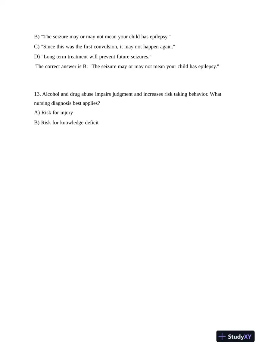 HESI Health Assessment Exit Exam Version 4 With Answers (160 Solved Questions), page 7