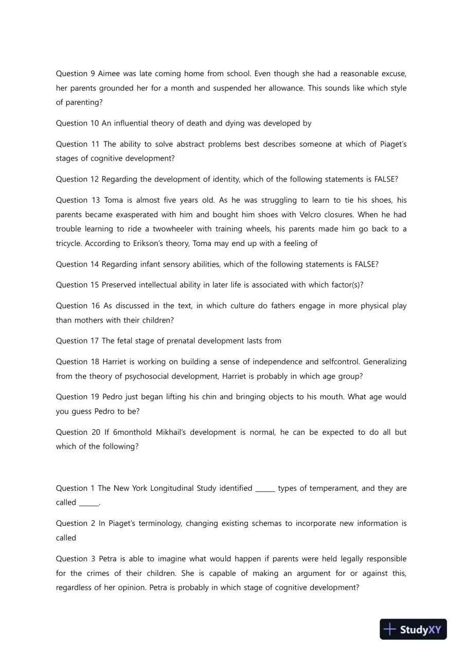 Liberty University PSYC 101 Quiz 9 Complete Solutions Correct Answers Key, page 5