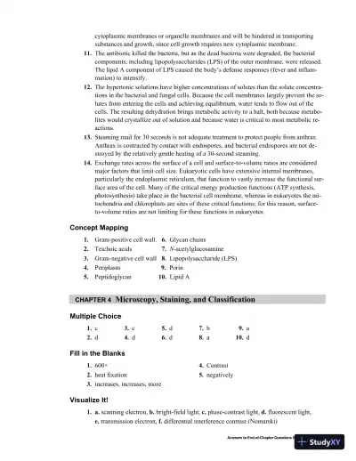 Solution Manual for Microbiology with Diseases by Body System, 4th Edition - Page 12 preview image