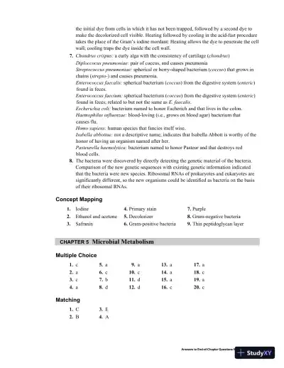 Solution Manual for Microbiology with Diseases by Body System, 4th Edition - Page 14 preview image