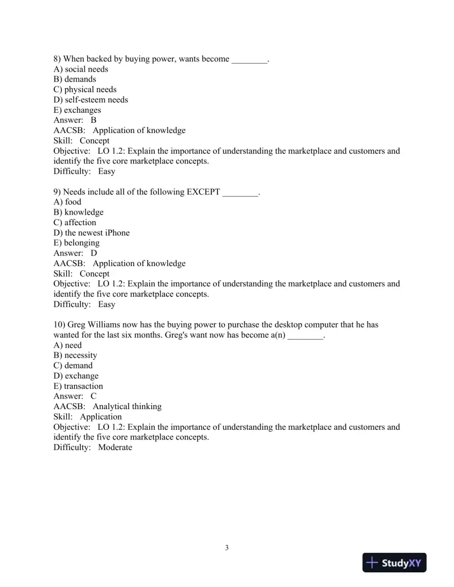 Test Bank for Principles of Marketing, 18th Edition, page 5