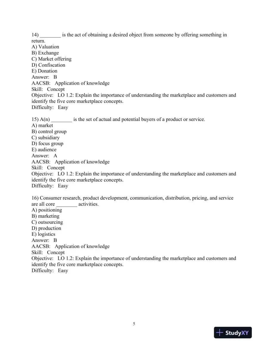 Test Bank for Principles of Marketing, 18th Edition, page 7