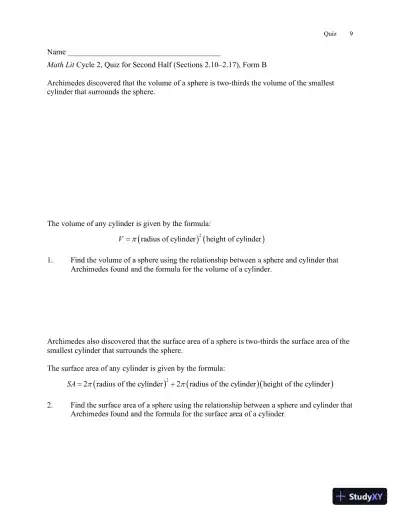 Solution Manual for Math Lit, 2nd Edition - Page 13 preview image