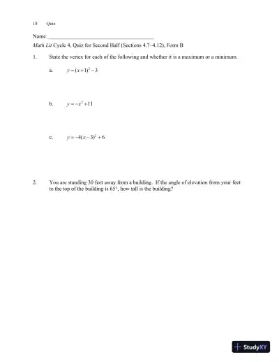 Solution Manual for Math Lit, 2nd Edition - Page 22 preview image