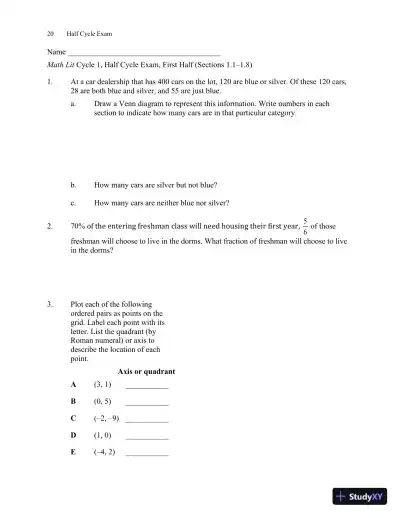 Solution Manual for Math Lit, 2nd Edition - Page 24 preview image