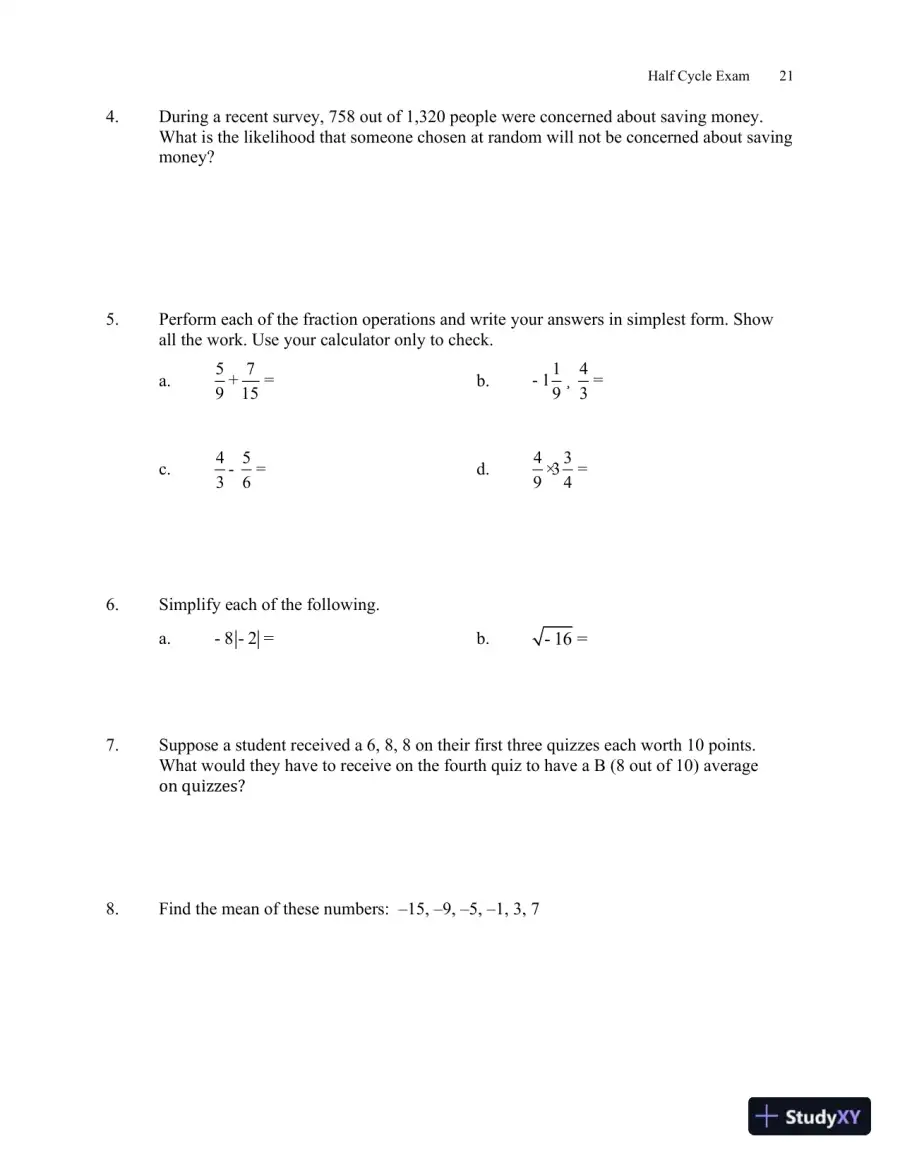 Solution Manual for Math Lit, 2nd Edition, page 25