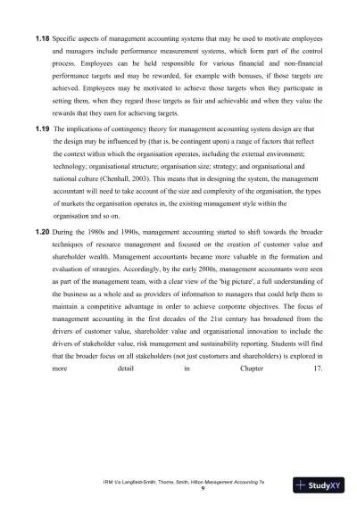 Management Accounting, 7th Edition Solution Manual - Page 10 preview image