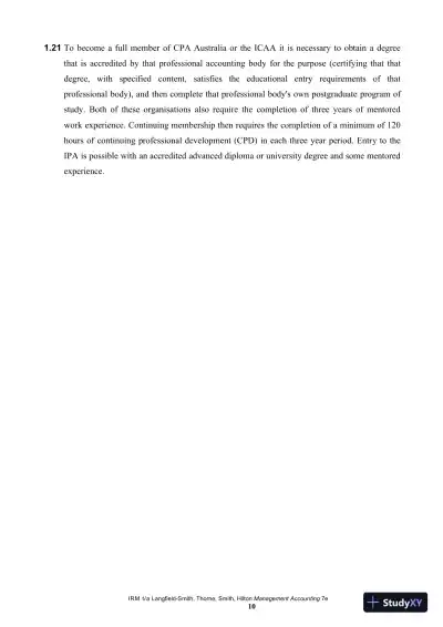 Management Accounting, 7th Edition Solution Manual - Page 11 preview image