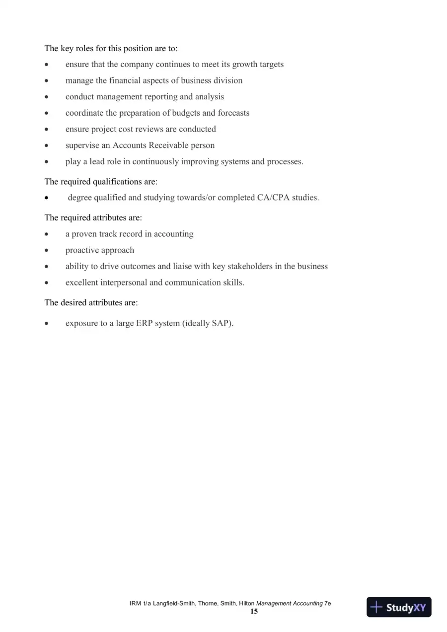 Management Accounting, 7th Edition Solution Manual, page 16