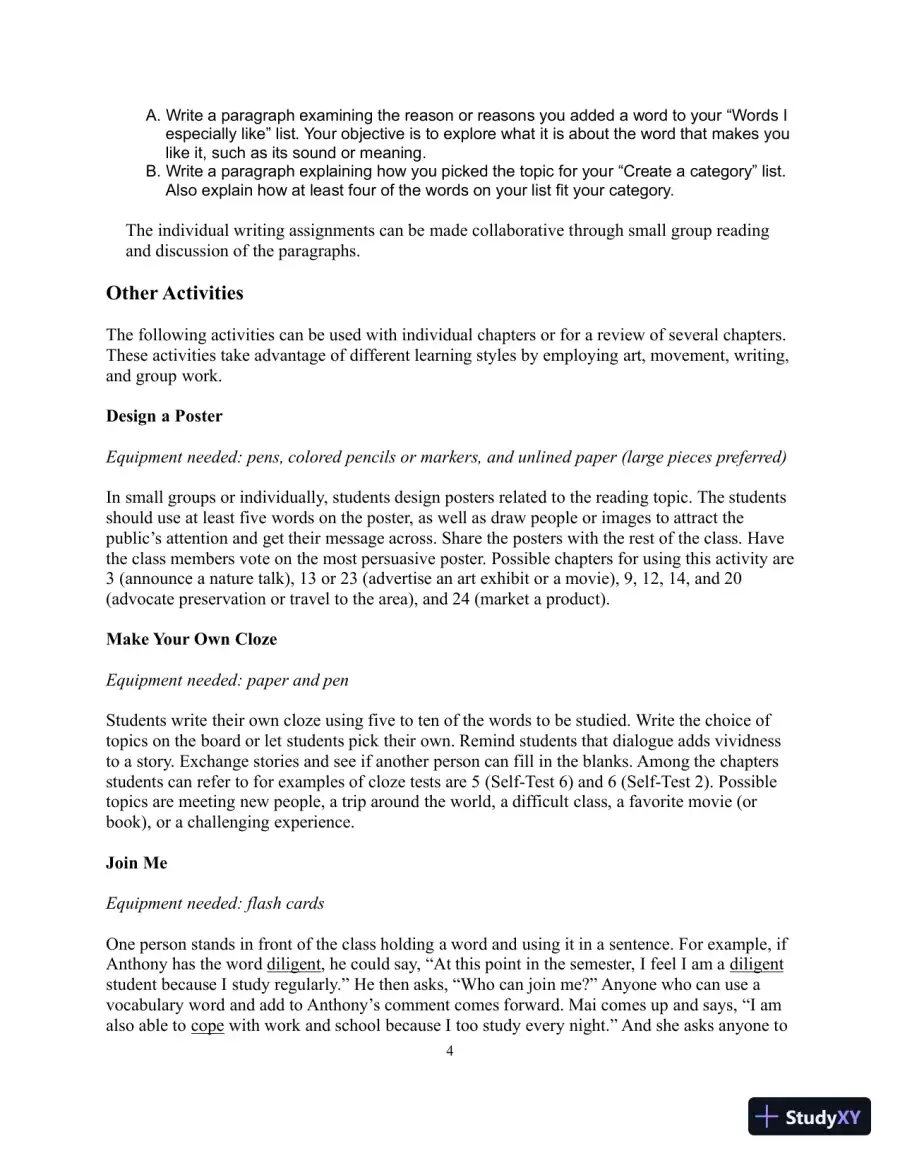 Solution Manual for Academic Vocabulary: Academic Words, 6th Edition, page 8