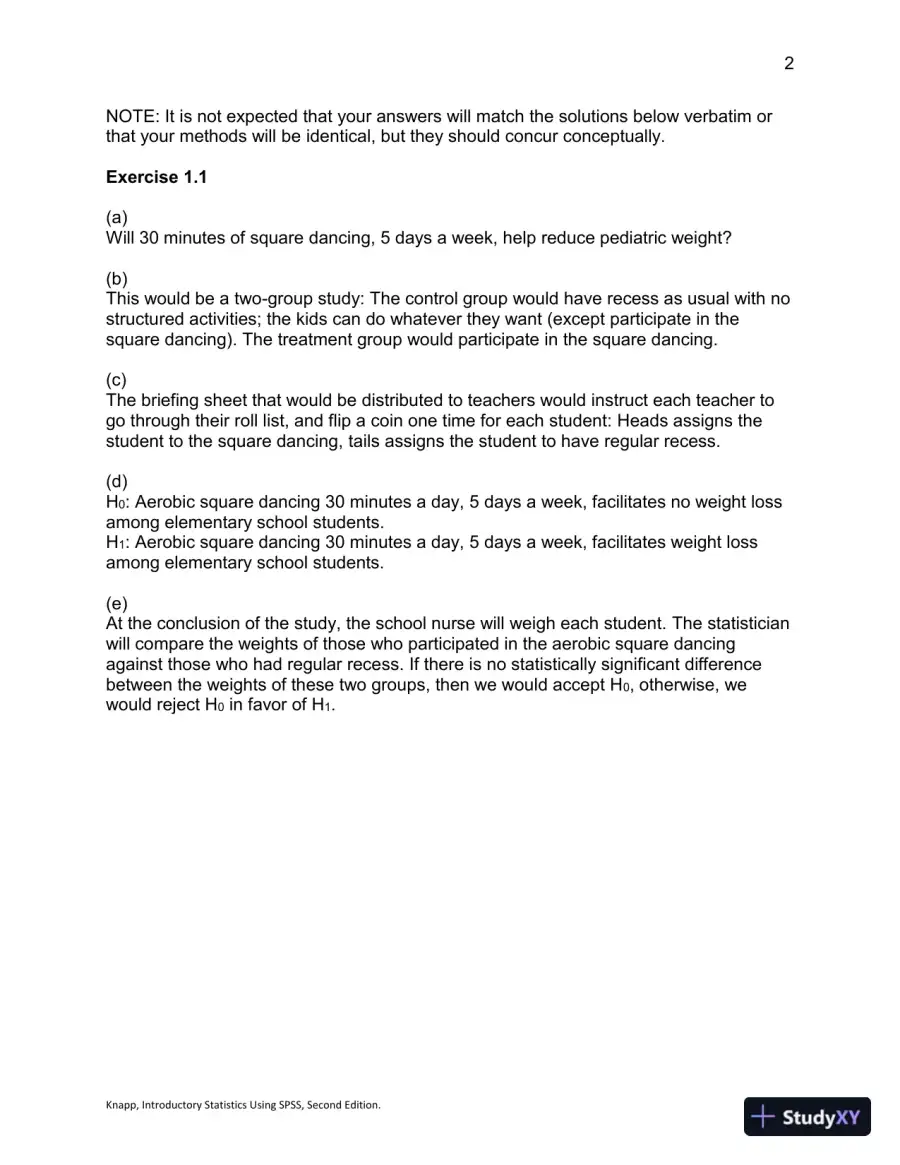 Introductory Statistics Using SPSS , Second Edition Solution Manual, page 3