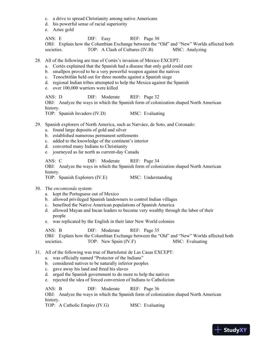 America: A Narrative History (Vol. 1) Tenth Edition Test Bank, page 9
