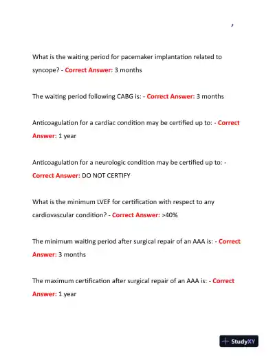 2023 NRCME Pharmacology Study Guide With Answers (86 Solved Questions) - Page 3 preview image
