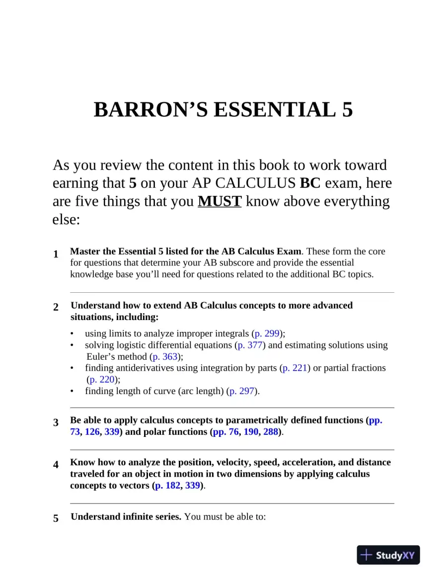 AP Calculus Premium, 2024: 12 Practice Tests + Comprehensive Review (2024), page 16