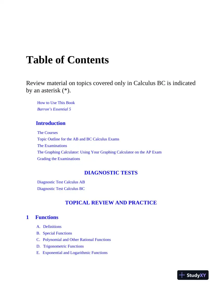 AP Calculus Premium, 2024: 12 Practice Tests + Comprehensive Review (2024), page 7