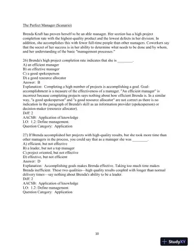 Test Bank for Fundamentals Of Management, 11rth Edition - Page 11 preview image