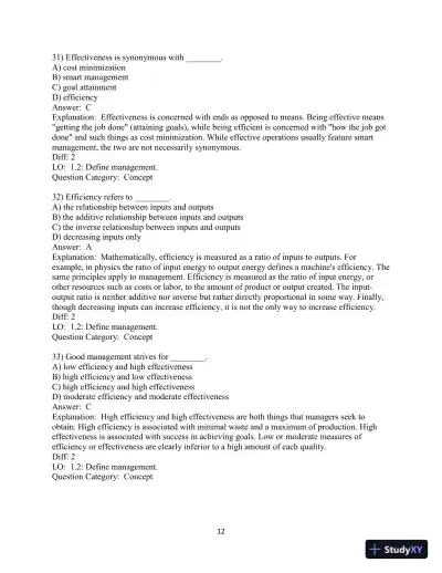 Test Bank for Fundamentals Of Management, 11rth Edition - Page 13 preview image