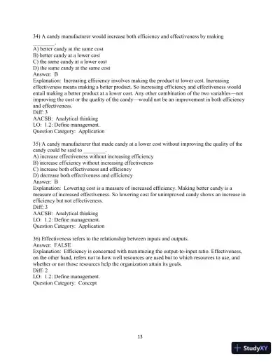 Test Bank for Fundamentals Of Management, 11rth Edition - Page 14 preview image