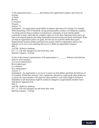 Test Bank for Fundamentals Of Management, 11rth Edition - Page 3 preview image