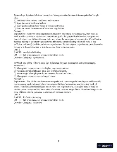 Test Bank for Fundamentals Of Management, 11rth Edition - Page 4 preview image