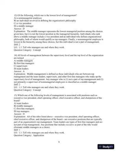 Test Bank for Fundamentals Of Management, 11rth Edition - Page 7 preview image