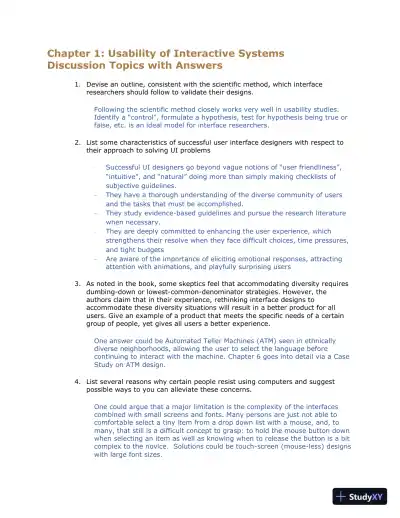 Solution Manual for Designing the User Interface: Strategies for Effective Human-Computer Interaction, 6th Edition - Page 1 preview image