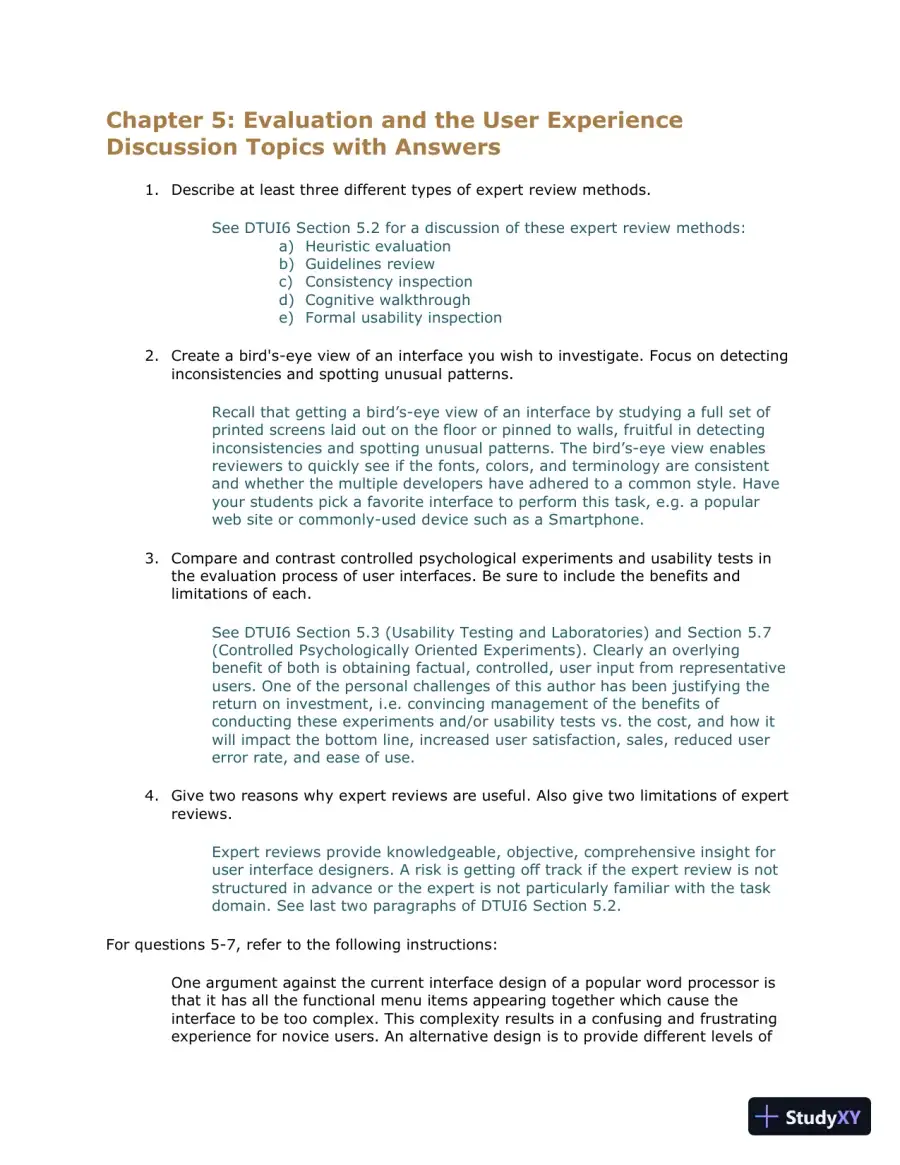 Solution Manual for Designing the User Interface: Strategies for Effective Human-Computer Interaction, 6th Edition, page 11