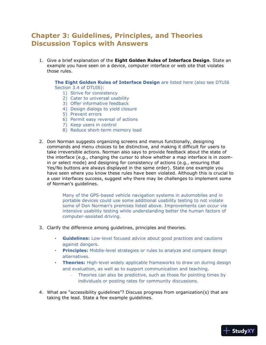 Solution Manual for Designing the User Interface: Strategies for Effective Human-Computer Interaction, 6th Edition, page 6