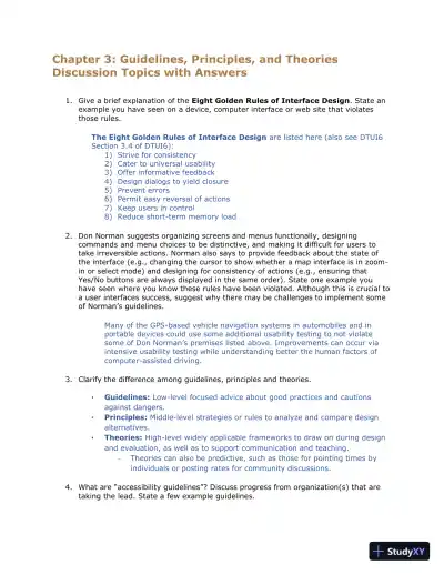 Solution Manual for Designing the User Interface: Strategies for Effective Human-Computer Interaction, 6th Edition - Page 6 preview image
