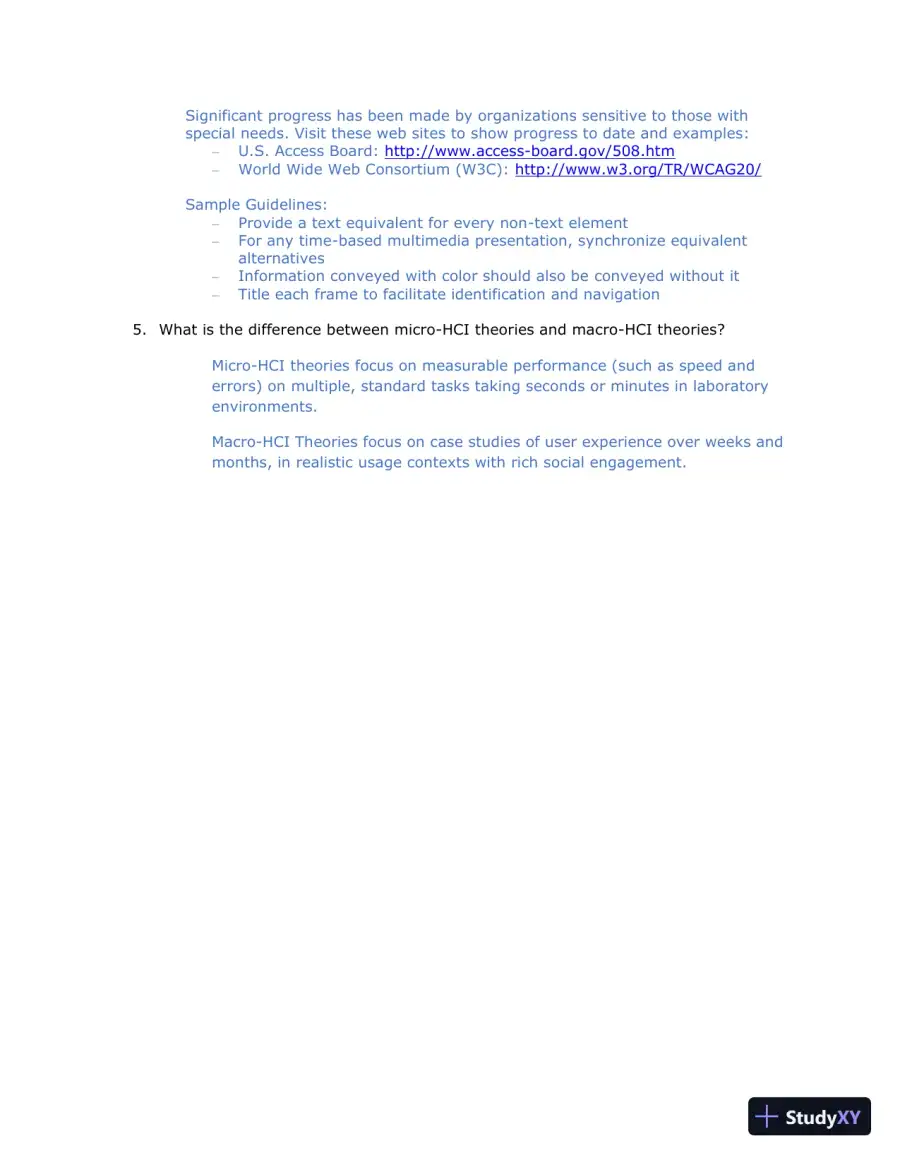 Solution Manual for Designing the User Interface: Strategies for Effective Human-Computer Interaction, 6th Edition, page 7