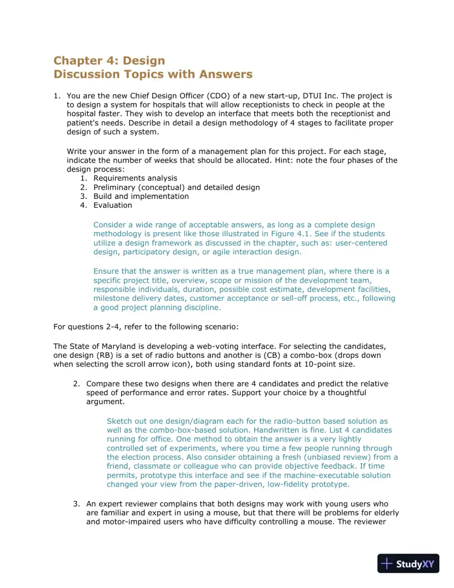 Solution Manual for Designing the User Interface: Strategies for Effective Human-Computer Interaction, 6th Edition, page 8