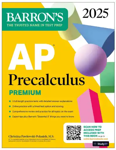 AP Precalculus Premium, 2025: 3 Practice Tests + Comprehensive Review (2025) - Page 1 preview image