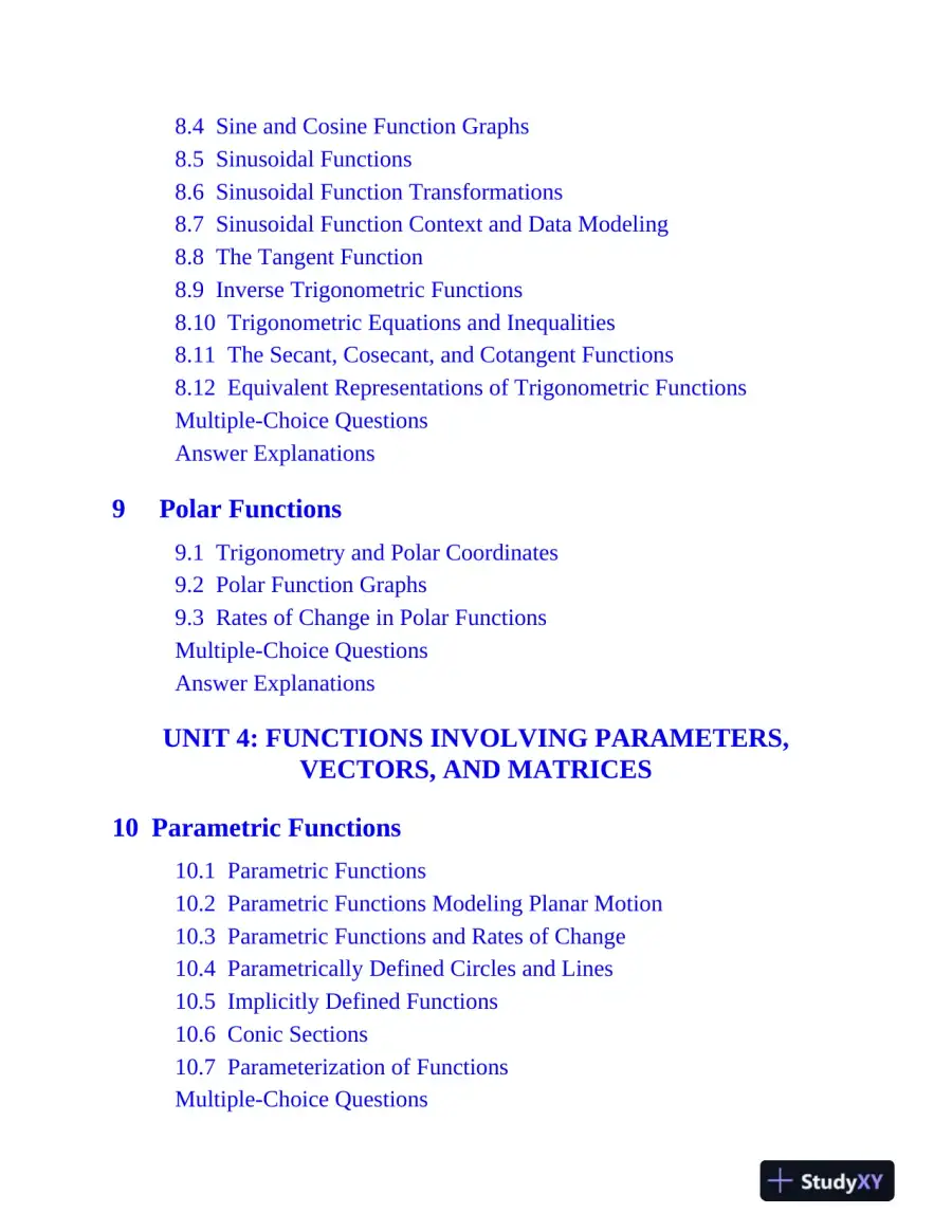 AP Precalculus Premium, 2025: 3 Practice Tests + Comprehensive Review (2025), page 10