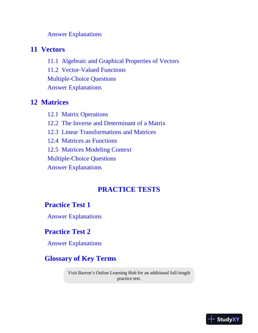 AP Precalculus Premium, 2025: 3 Practice Tests + Comprehensive Review (2025), page 11
