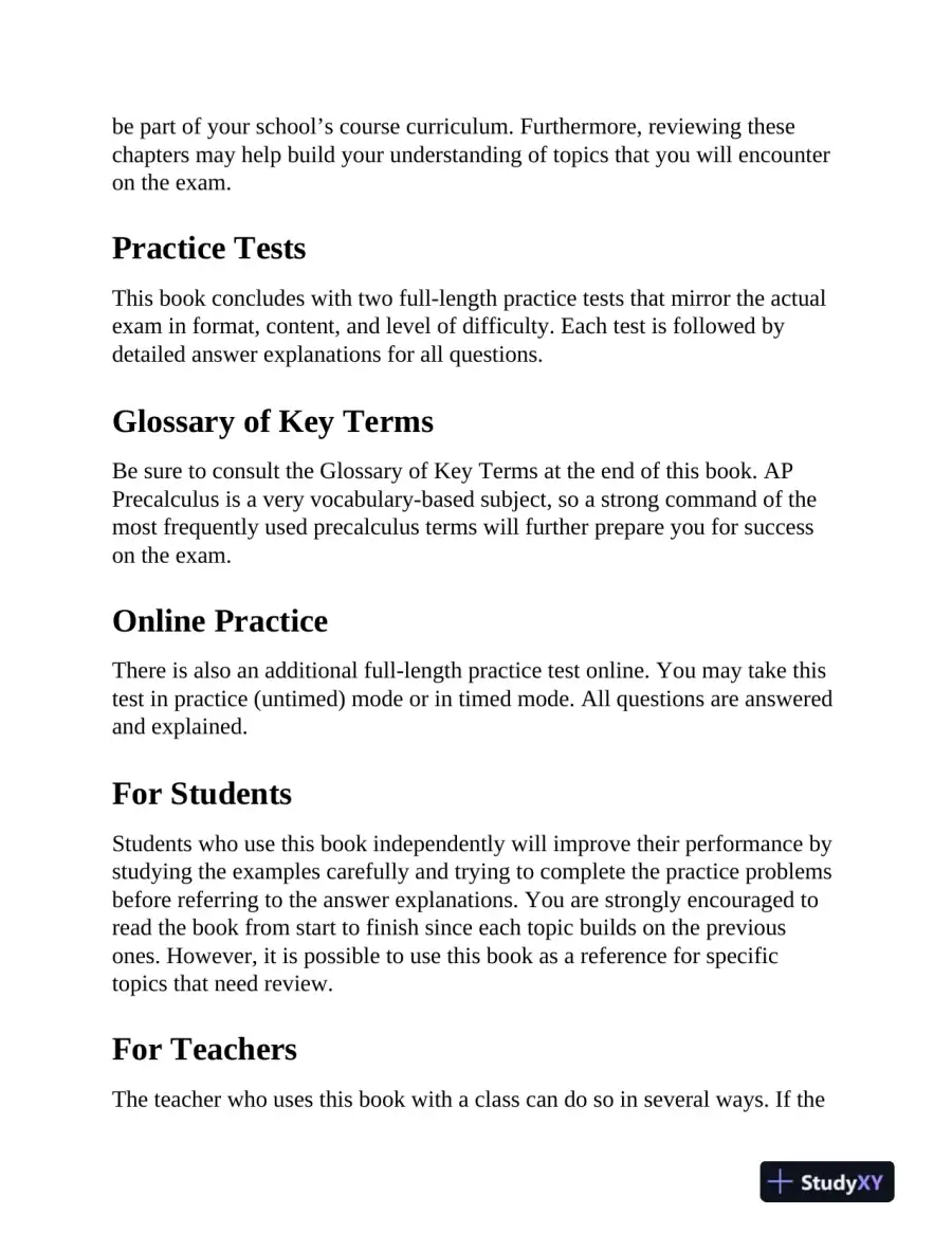 AP Precalculus Premium, 2025: 3 Practice Tests + Comprehensive Review (2025), page 13