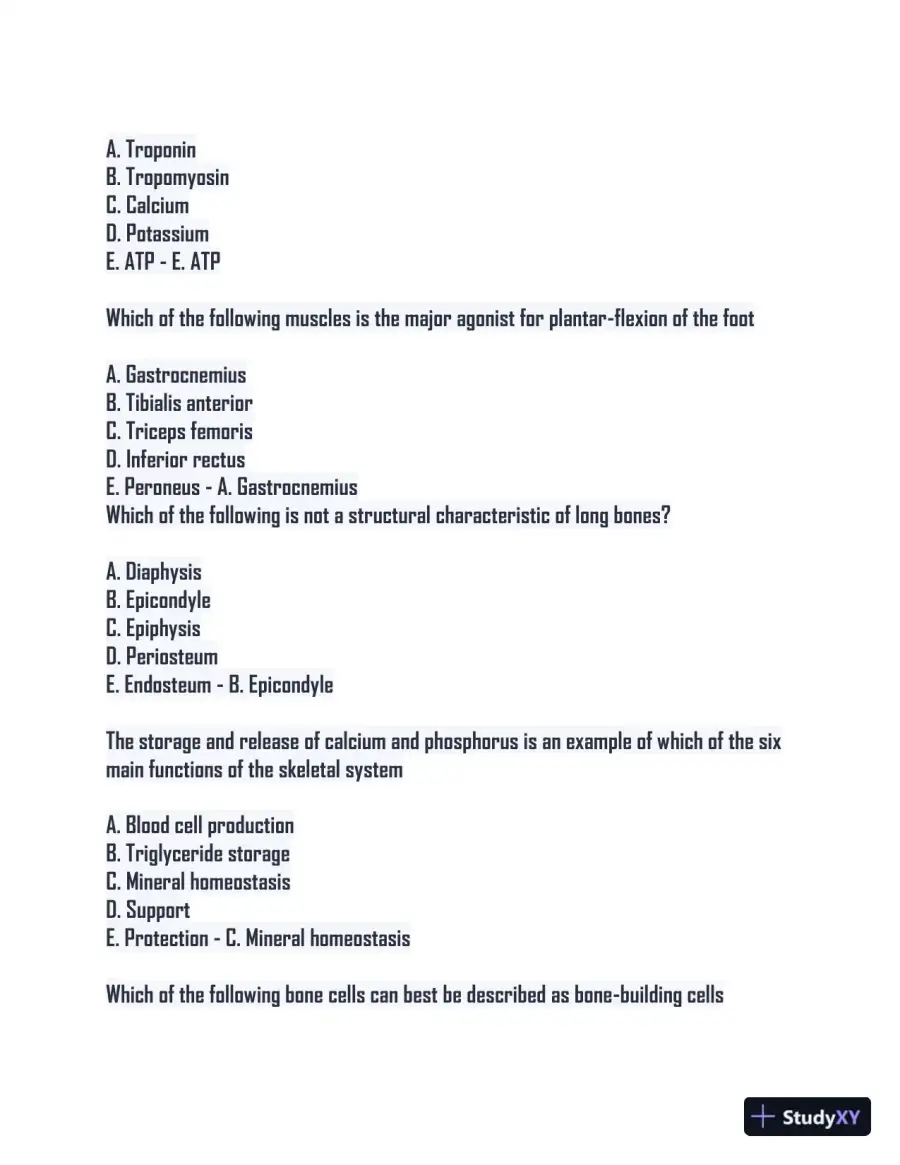 2024 BIOS252 Biology Comprehension Exam With Answers (50 Solved Questions), page 5