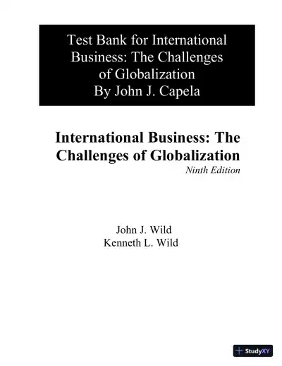 Test Bank for International Business: The Challenges of Globalization, 9th Edition - Page 1 preview image