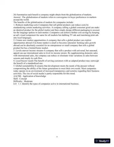 Test Bank for International Business: The Challenges of Globalization, 9th Edition - Page 10 preview image