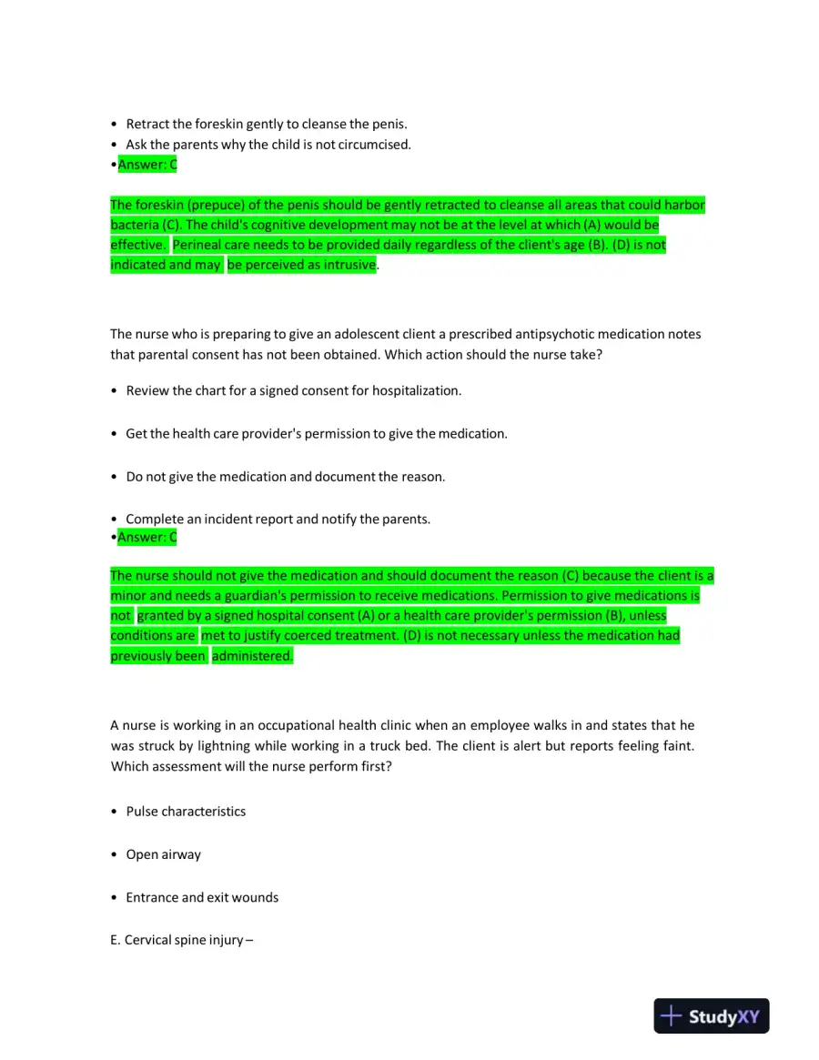 2023 HESI Fundamentals Practice Question With Answers (72 Solved Questions), page 10
