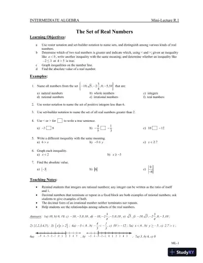 Solution Manual for Intermediate Algebra with Integrated Review, 13th Edition - Page 14 preview image