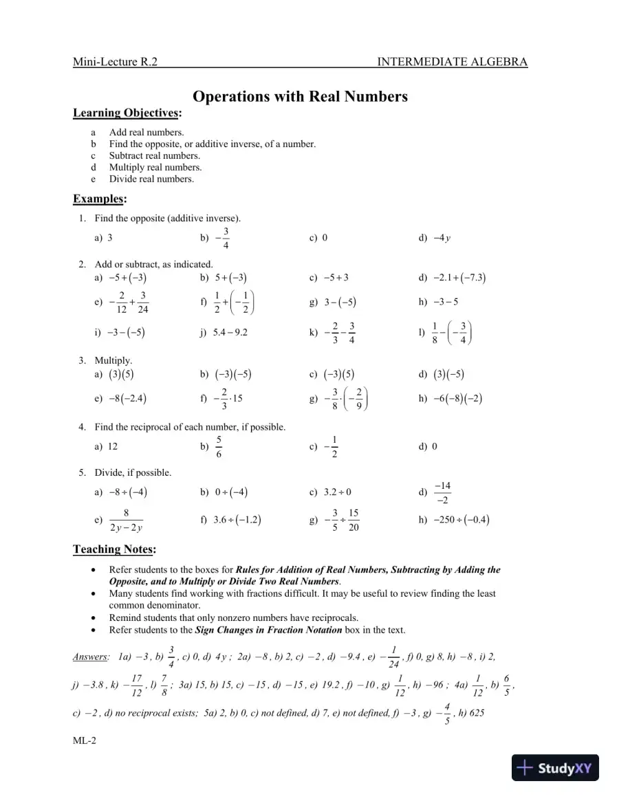 Solution Manual for Intermediate Algebra with Integrated Review, 13th Edition, page 15