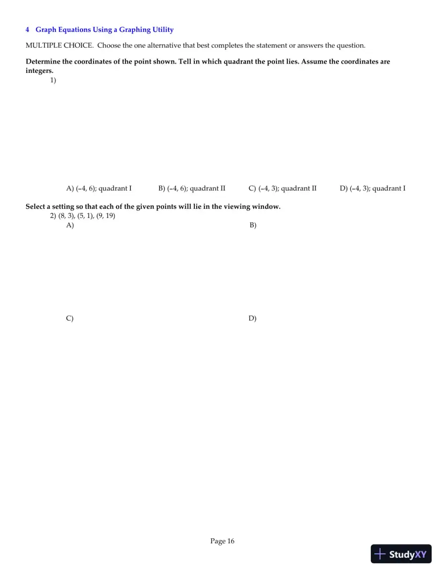 Test Bank for Precalculus Enhanced with Graphing Utilities, 6th Edition, page 17