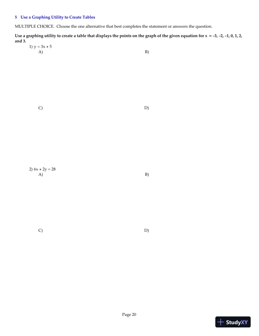 Test Bank for Precalculus Enhanced with Graphing Utilities, 6th Edition, page 21